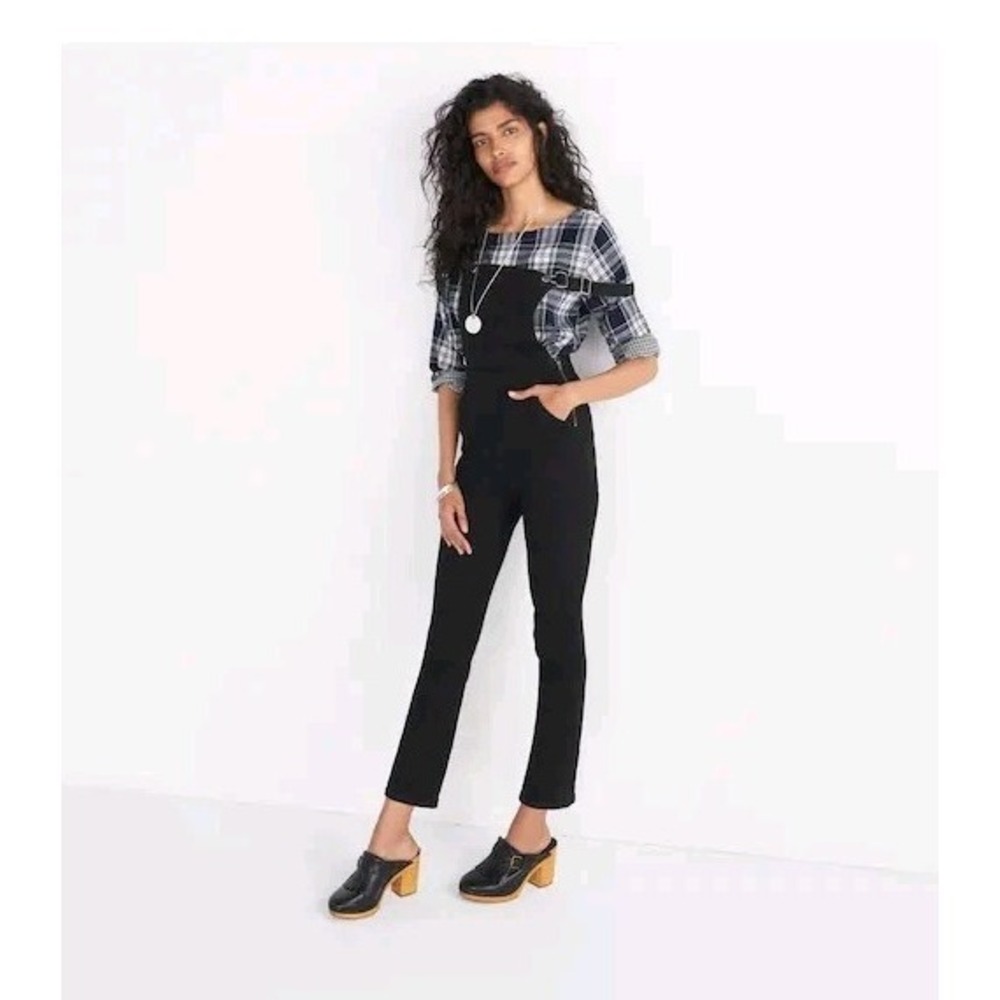 Madewell‎ Black Cali Demi-Boot Grunge Casual Minimalist Overalls Size Medium